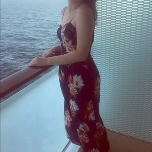 Band of Gypsies Floral Jumpsuit Medium